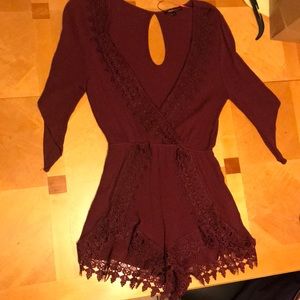 Maroon Romper